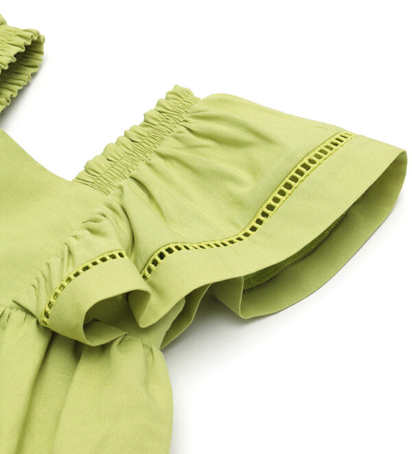 Growing up baby girl dress in linen blend – Image 11