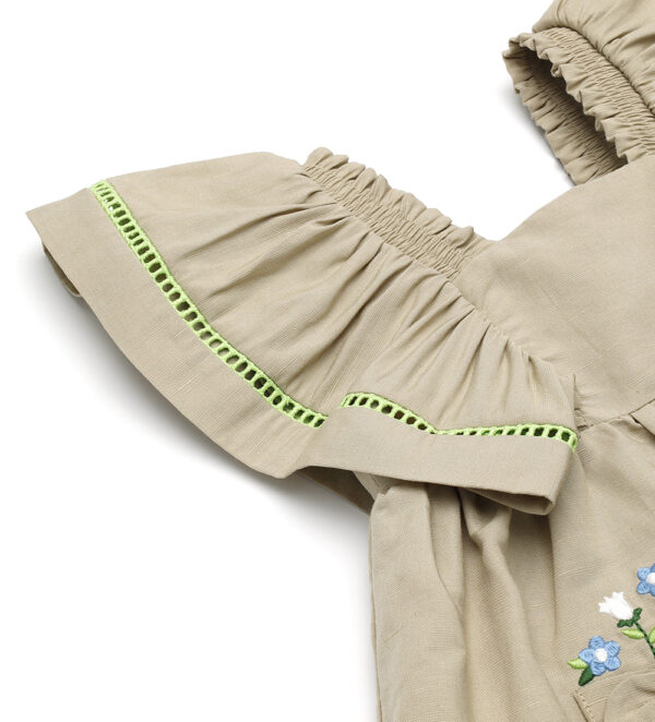 Growing up baby girl dress in linen blend – Image 5