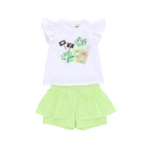 Growing up baby girl cotton set