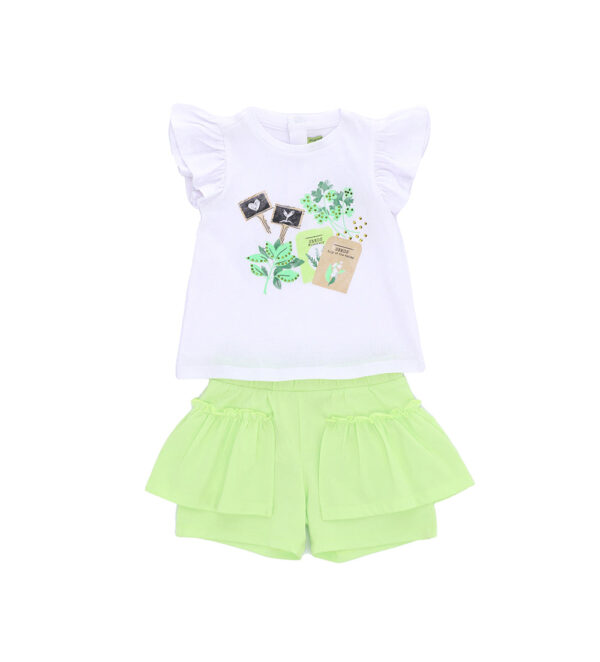 Growing up baby girl cotton set