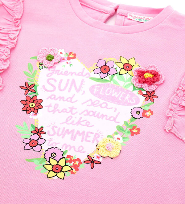 California mood baby girl t-shirt with ruffles 1 – Image 5