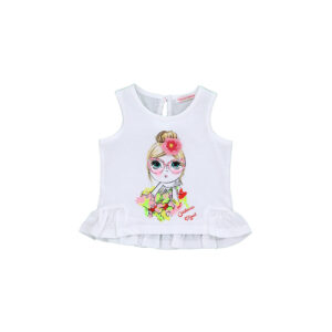 California mood baby girl tank top with ruffles