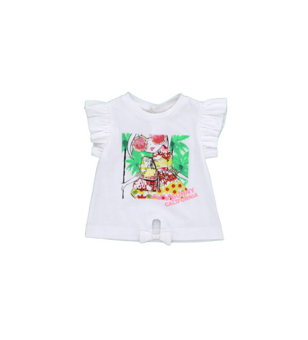 California mood baby girl t-shirt with sequins