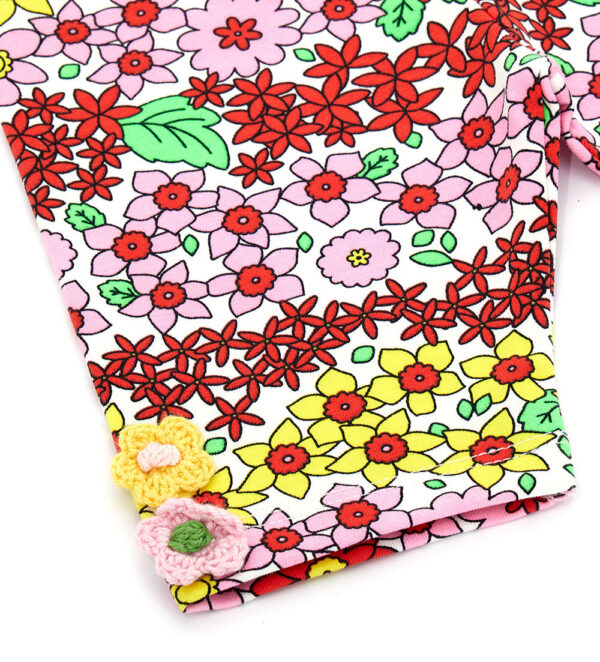 California mood baby girl leggings with flowers – Image 2