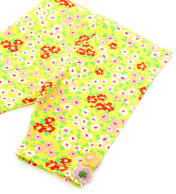 California mood baby girl leggings with flowers – Image 6