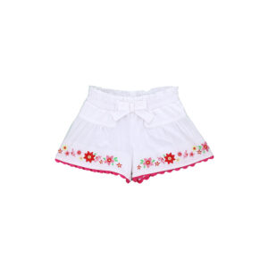 California mood baby girl shorts in embroidered cotton
