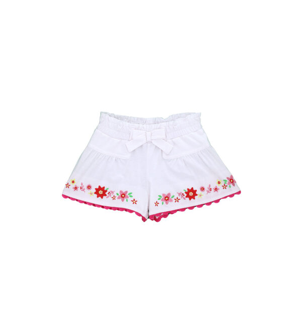 California mood baby girl shorts in embroidered cotton
