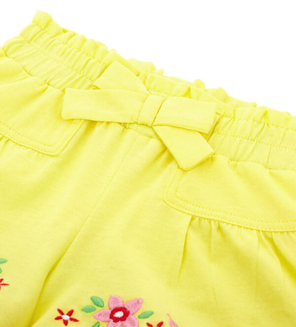 California mood baby girl shorts in embroidered cotton – Image 5