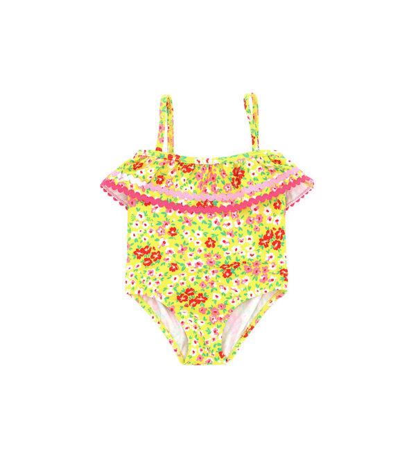 Beachwear baby girl one-piece swimsuit with volant 2 – Image 4