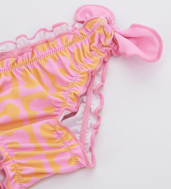 Beachwear baby girl beach briefs with bows – Image 2