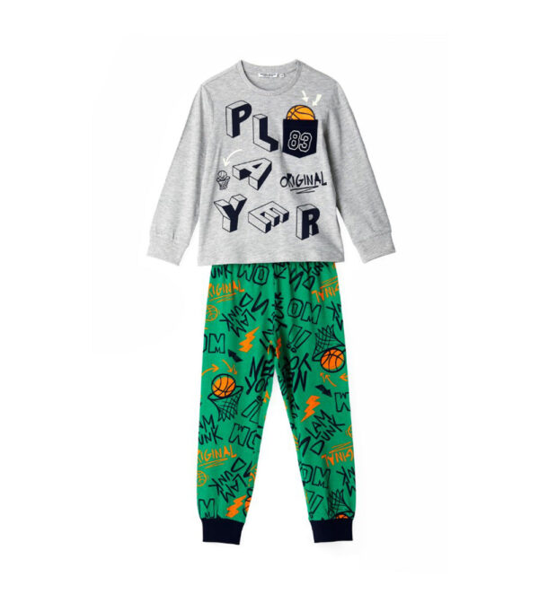 Good night boy long cotton pajamas 3