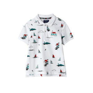 Ocean side boy cotton polo shirt