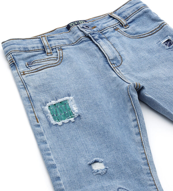 Ocean side boy jeans with patches – Image 2