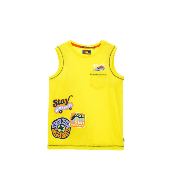 Surf spirit boy tank top with pocket – Image 6