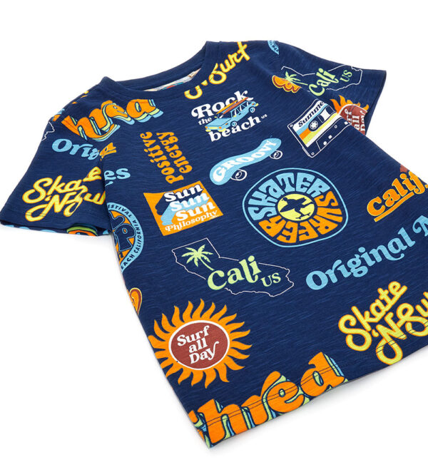 Surf spirit boy slub cotton t-shirt 1 – Image 3