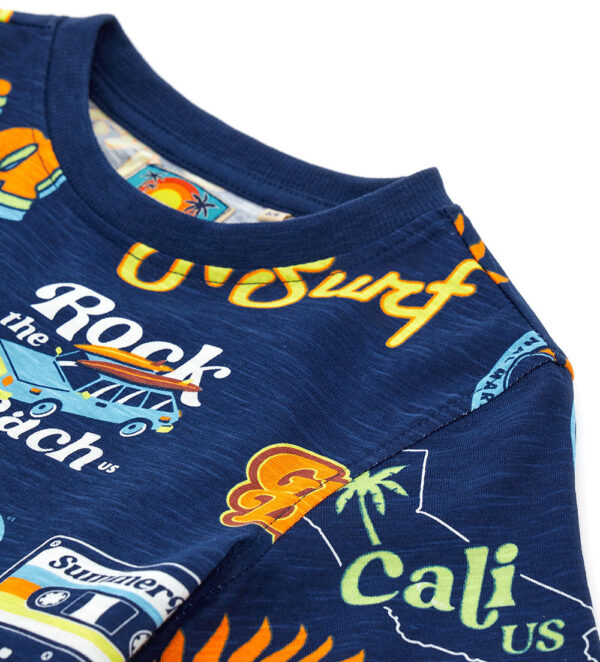 Surf spirit boy slub cotton t-shirt 1 – Image 2