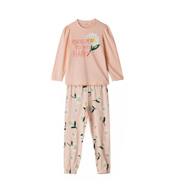 Good night girl long cotton pajamas 4