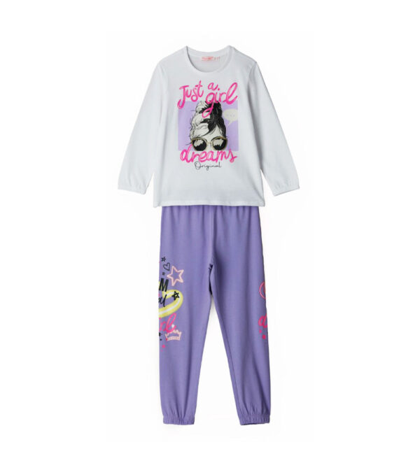 Good night girl long cotton pajamas 5