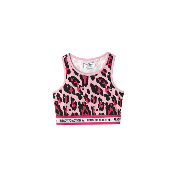 Active girl short top with elastic