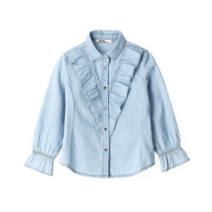 Street chic girl denim shirt