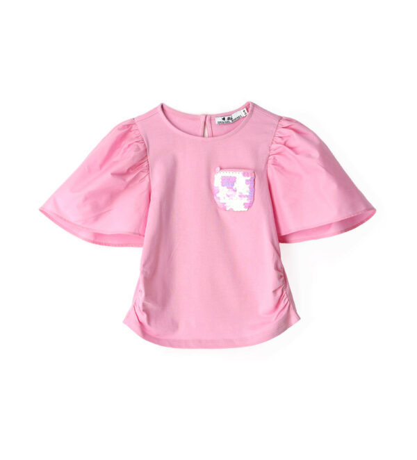 Street Chic Girl T-Shirt With Flared Sleeves