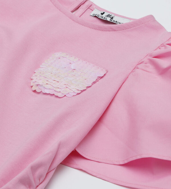 Street Chic Girl T-Shirt With Flared Sleeves – Image 2