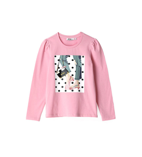 Street Chic Girl T-Shirt With Rhinestones