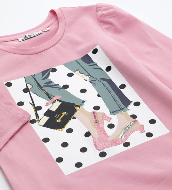 Street Chic Girl T-Shirt With Rhinestones – Image 2