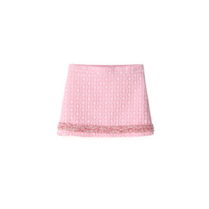 Special Day Girl Mini Skirt With Tweed Effect