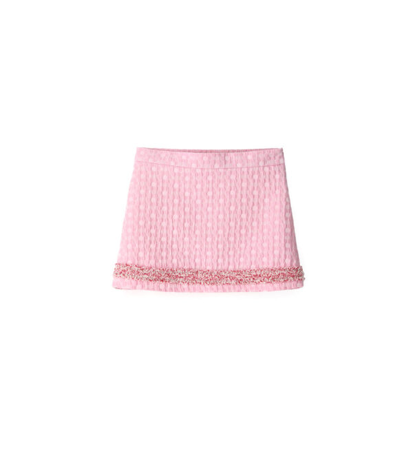 Special Day Girl Mini Skirt With Tweed Effect