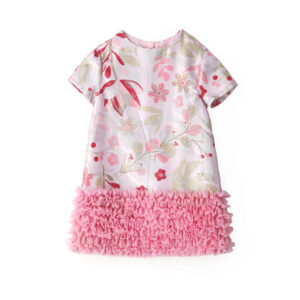 Special day girl damask effect dress