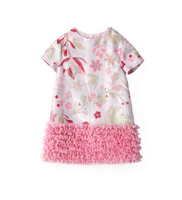Special day girl damask effect dress