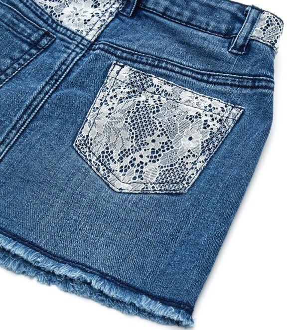 Miss lace girl denim mini skirt – Image 5