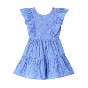 Miss Lace Girl Dress With Ruffled Sleeves