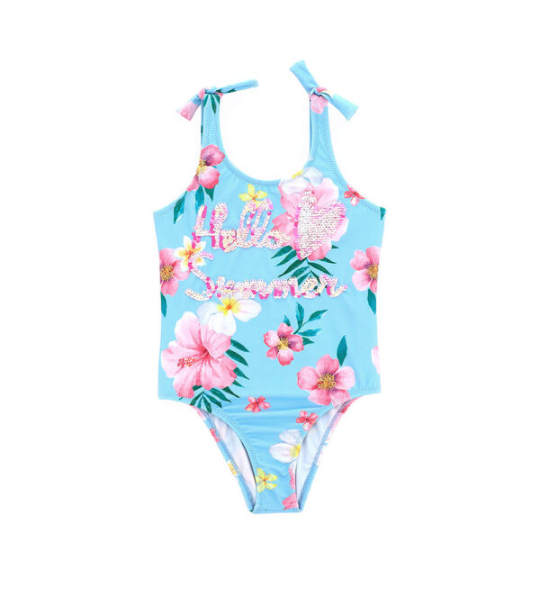 Beachwear Girl One Piece Swimsuit With Sequins