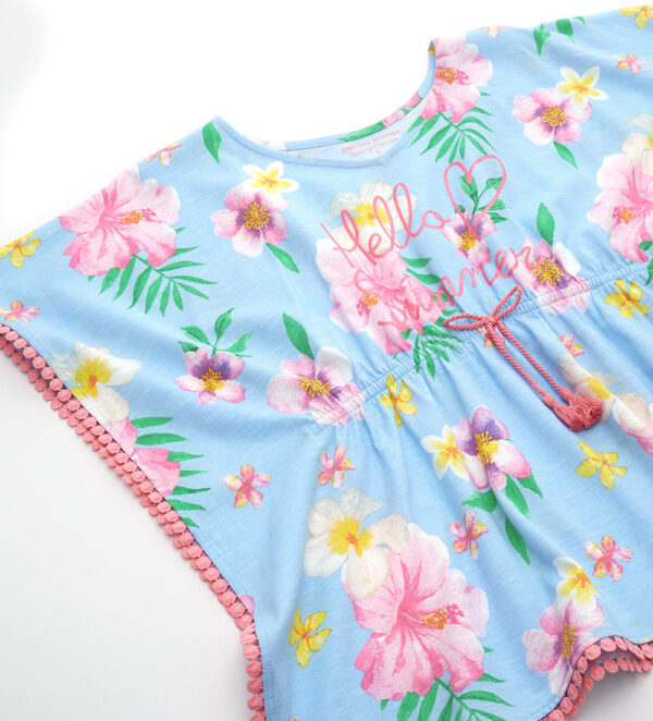 Beachwear girl dress cover with fringes – Image 2