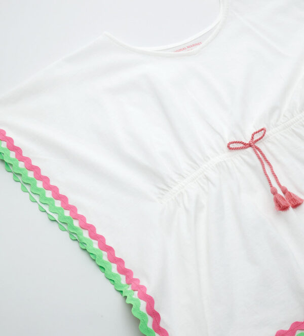 Beachwear girl swimsuit cover with tassels – Image 2