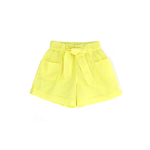 Tropical pastel girl linen shorts