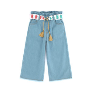 Ibiza's market girl light denim trousers