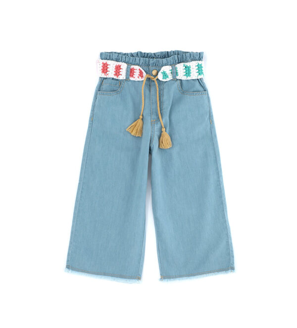 Ibiza's market girl light denim trousers