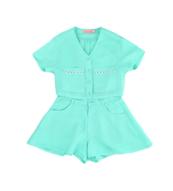 Ibiza's market girl shirt and shorts set – Image 4