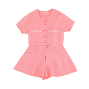 Ibiza's market girl shirt and shorts set