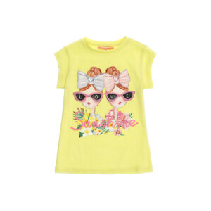 Tropical pastel girl t-shirt with glitter