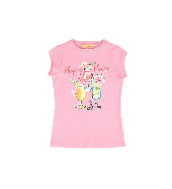 Tropical pastel girl t-shirt with glitter – Image 5