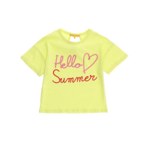 Tropical pastel girl drop opening t-shirt
