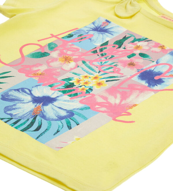 Tropical pastel girl t-shirt with knot – Image 8