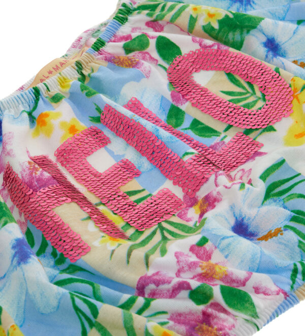 Tropical pastel girl top with sequins – Image 6