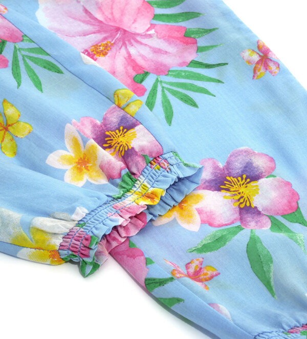 Tropical pastel girl trousers with pockets – Image 4