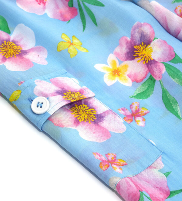 Tropical pastel girl trousers with pockets – Image 3