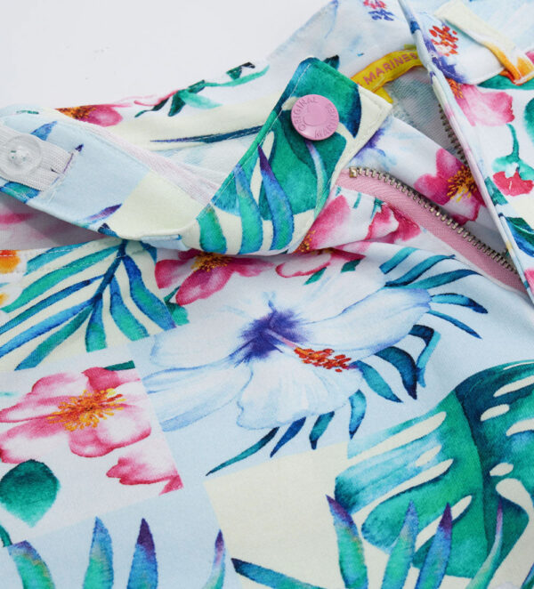 Tropical pastel girl shorts with fringe – Image 6